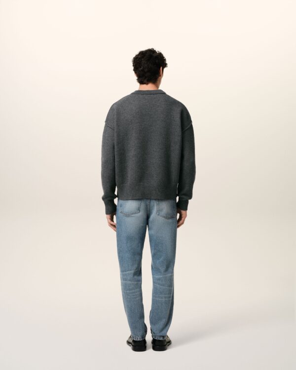 Grey Ami de Coeur Wool Sweater - Image 6