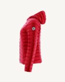 Cloe Red Lightweight Hooded Down Jacket