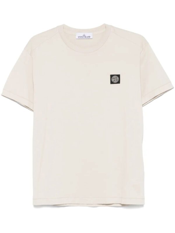 Compass-patch cotton T-shirt