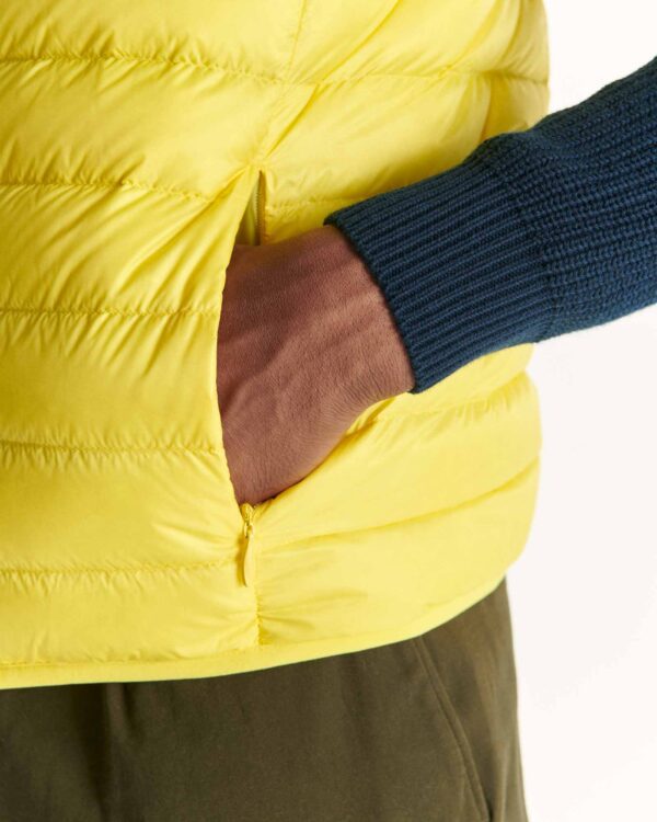 Tom Yellow Gold Sleeveless Down Jacket - Image 2