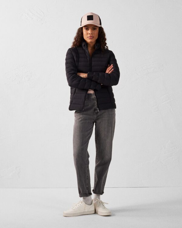 Maia Black Lightweight Stretch Down Jacket - Image 3