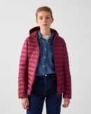 Cloe Plum Lightweight Hooded Down Jacket