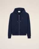 Navy Blue Zip-Up Cotton Ami de Coeur Hoodie