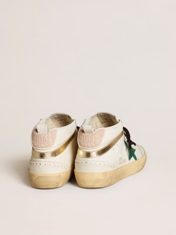 Organic Mid Star with green suede star and pink suede heel counter - Image 3