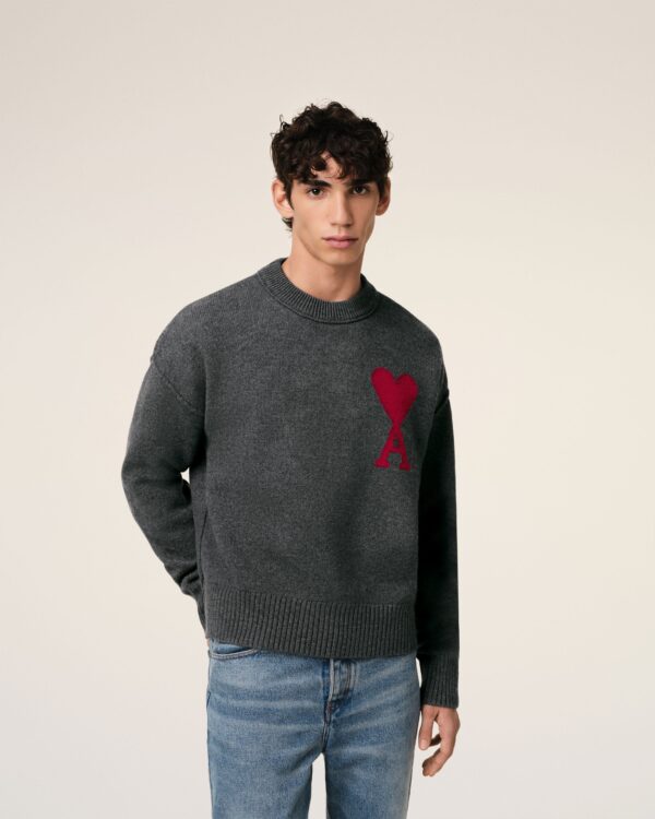 Grey Ami de Coeur Wool Sweater - Image 2