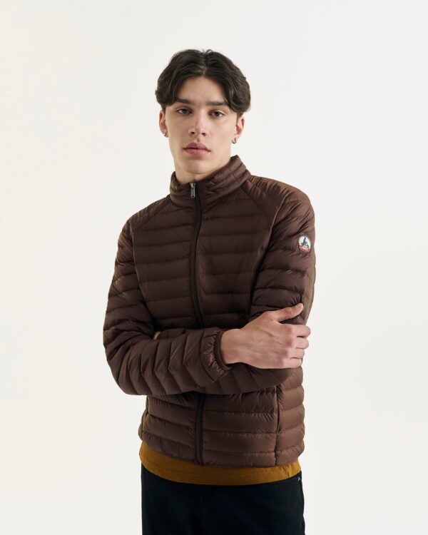 Matte Chocolate Lightweight Down Jacket - Image 2