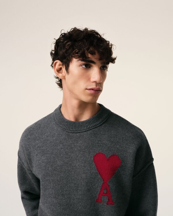 Grey Ami de Coeur Wool Sweater - Image 4