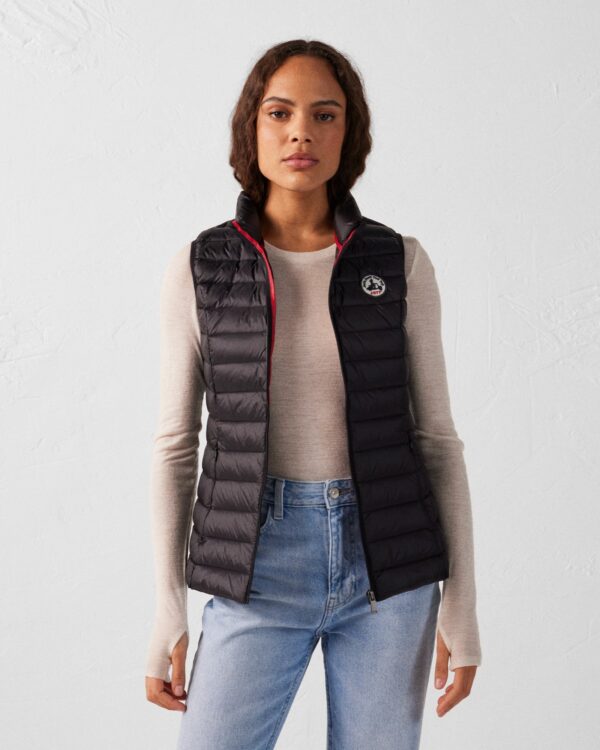 Black Seda Sleeveless Lightweight Down Jacket - Image 2