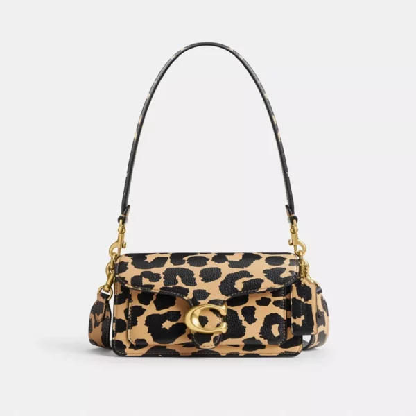Tabby 20 shoulder bag with leopard print