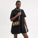 Tabby 20 shoulder bag with leopard print