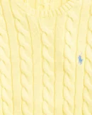 Cable knit cotton sweater - Autumn yellow